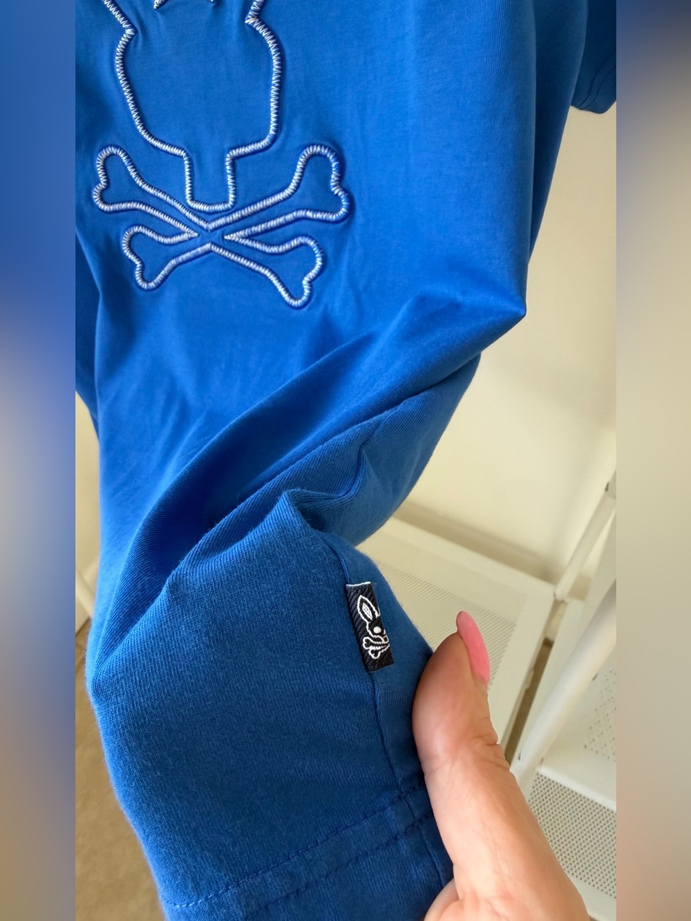 Psycho Bunny Blue Embroidered Logo Short Sleeve Tee - Picture 4 of 4